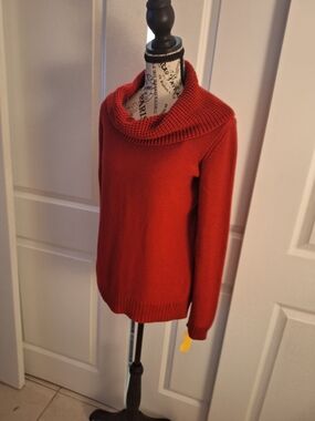 Calvin Klein Rust Red Cowl Neck Sweater